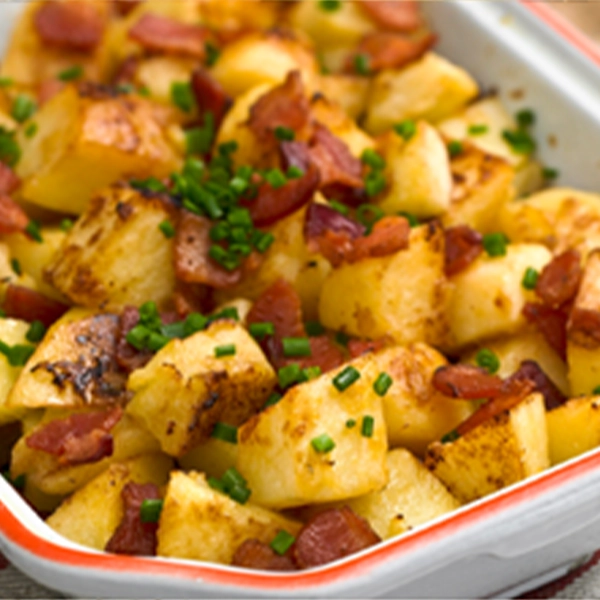 Buttery Irish Potato And Apple Bake With Bacon
